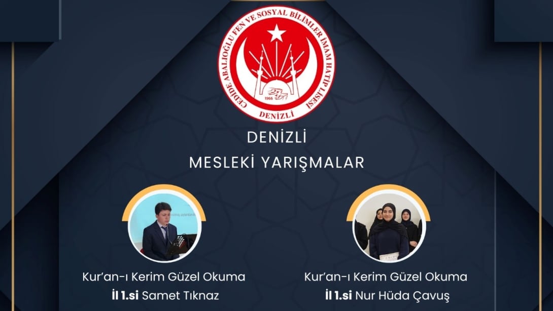 Mesleki Yarışmalarda Cedide Abalıoğlu Anadolu İmam Hatip Lisesi Başarısı